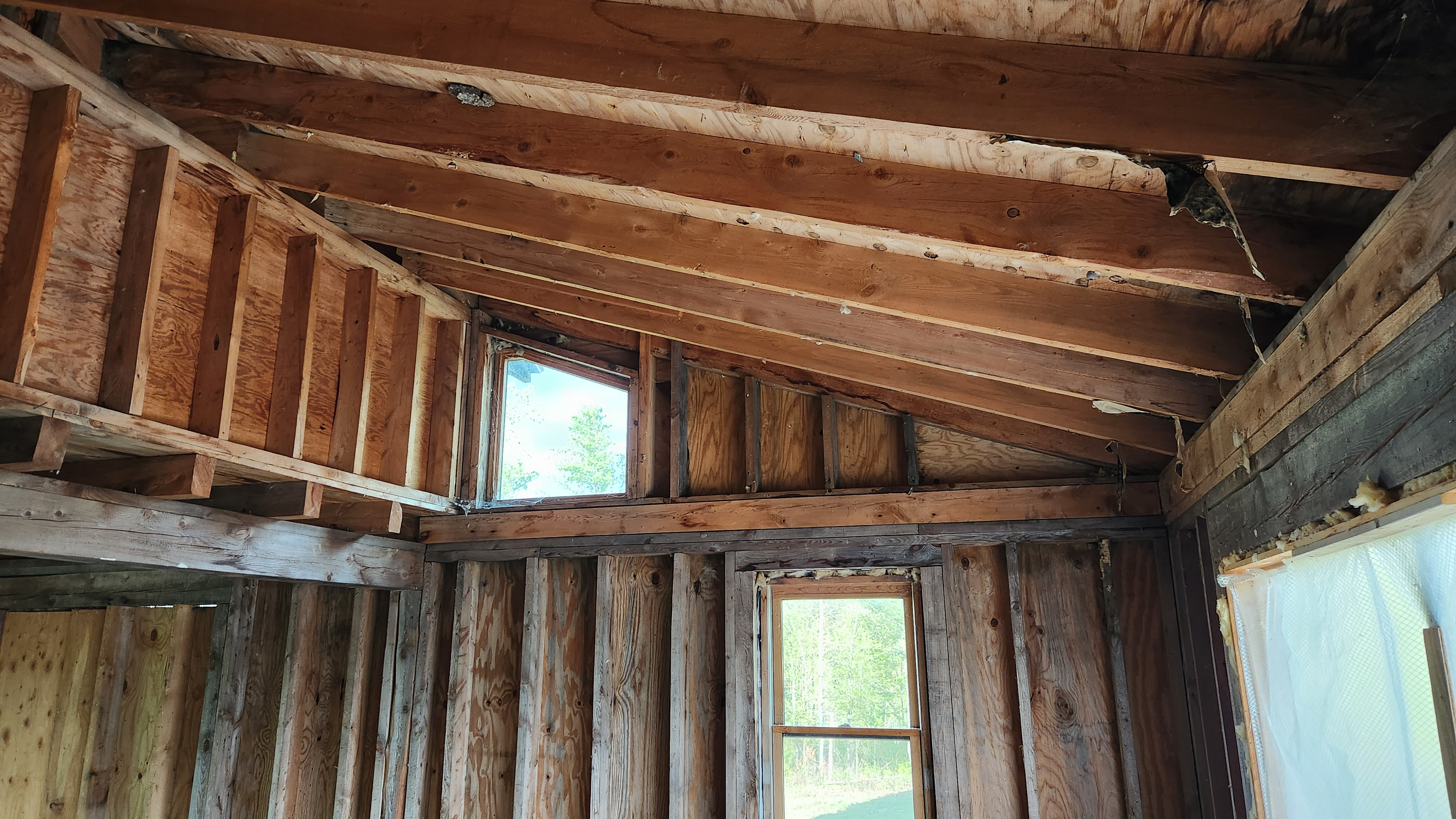 Underneath the new flooring area